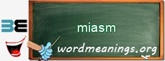 WordMeaning blackboard for miasm